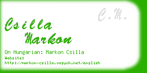 csilla markon business card